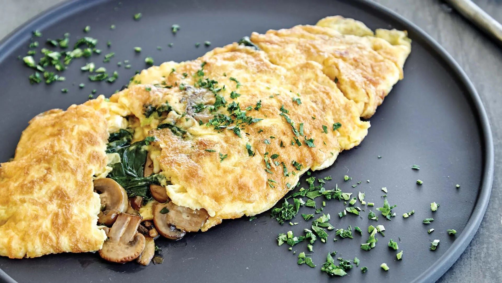 spinach-and-mushroom-omelette-recipe