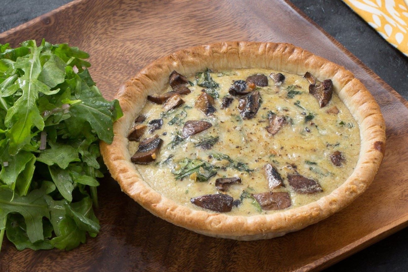 mushroom-swiss-chard-quiche-recipe