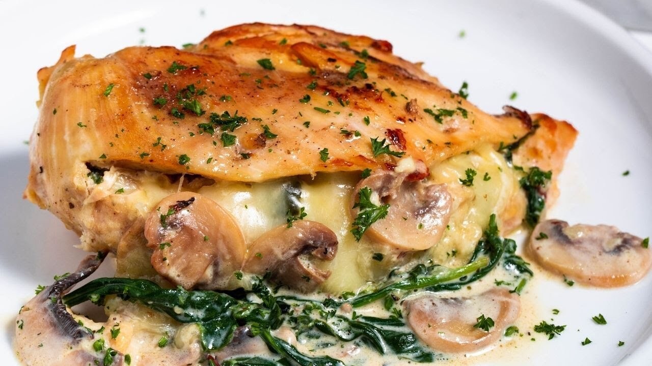 mushroom-and-spinach-stuffed-chicken-breast-recipe